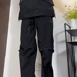 D-A232-HK9339加绒-P65防风防水冲锋裤设计感运动软壳工装裤，男装休闲裤，电商A232