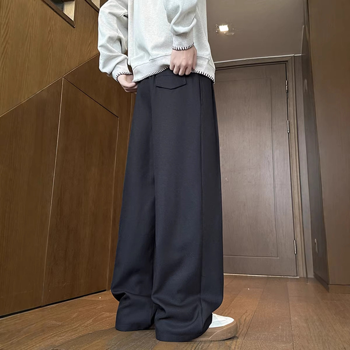 2026年春季新款美式潮流男士休闲西裤垂顺舒适宽松百搭男裤HK9670,男装西裤,电商A232