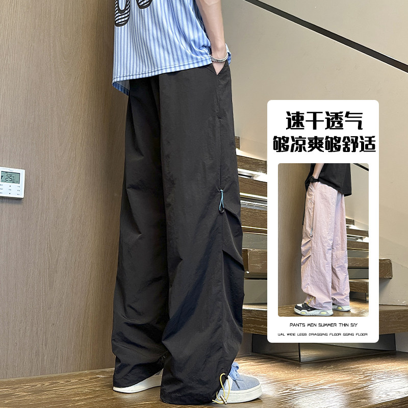 D-A232-HK9628-P40侧边拉链裤子男青少年户外运动休闲裤伞兵裤潮,女装休闲裤,电商A232