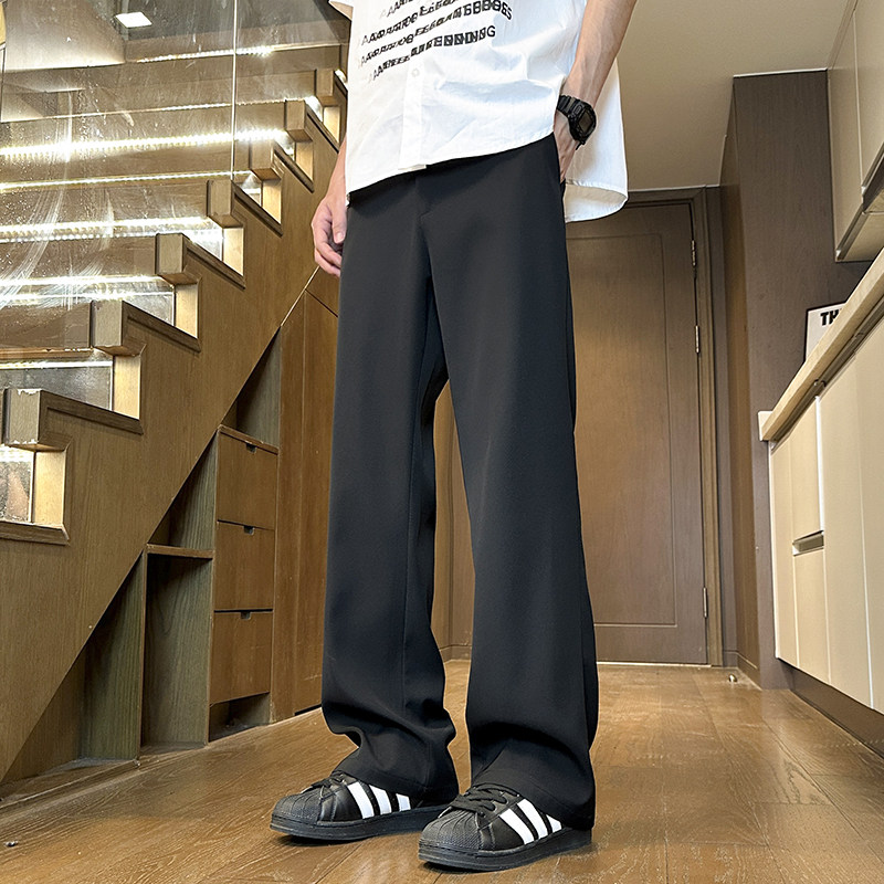 D-A232-HK9578-P33冰丝裤子男夏季薄款黑色休闲西裤男潮牌青少年,男装休闲裤,电商A232