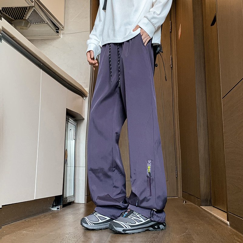 抖音/显瘦直筒裤2025秋季男款宽松冲锋裤休闲裤HK9333-1-P35,男装休闲裤,电商A232