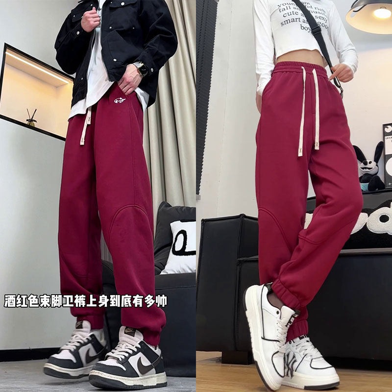 D-A232-HK9532-P40卫裤女秋冬梨形身材显瘦宽松小个子休闲裤,男装休闲裤,电商A232