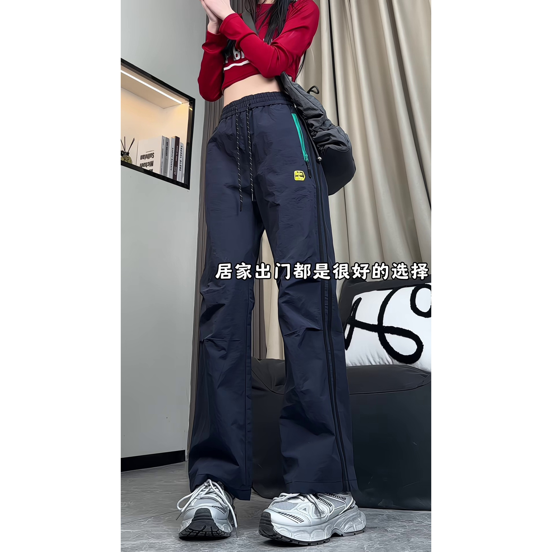 /锦纶面料2025夏季潮牌情侣工装裤休闲裤子HK9579-P40，男装工装外套，电商A232
