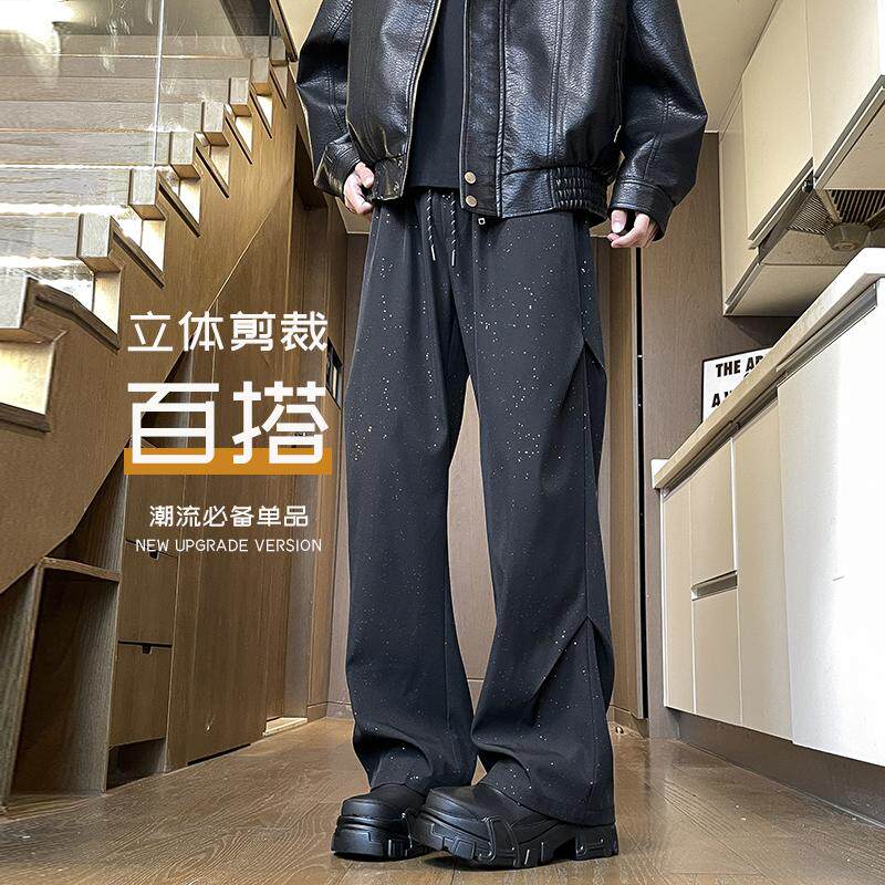 D-A232-HK9551加绒-P45满天星加绒裤子男款秋冬季伞兵工装裤男士,男装休闲裤,电商A232