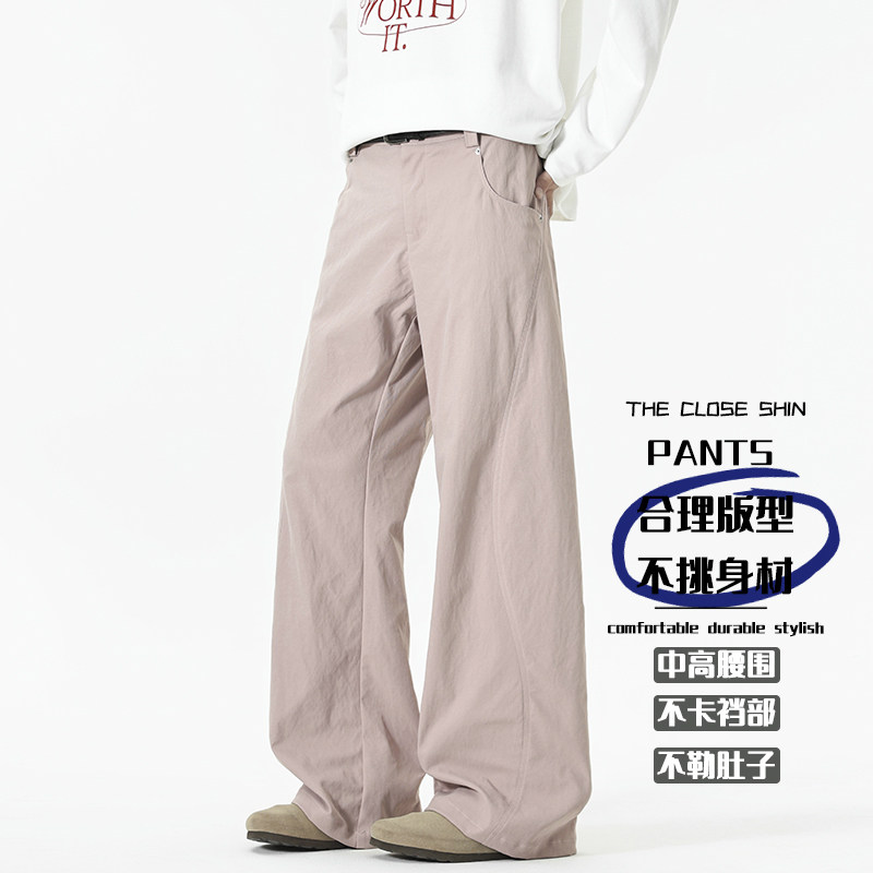 无影墙/2025秋冬男士弯刀裤宽松大码休闲裤长裤男款HK9676-P38,男装休闲裤,电商A232