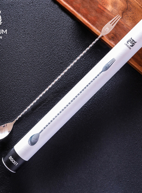 BS001 CRISON经典薄款右手用长吧勺酒吧调酒细螺纹调酒搅拌棒35cm