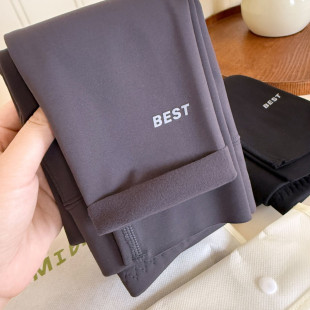 早春女童打底裤薄绒外穿青春期儿童磨毛鲨鱼裤冬季加绒亲子装裤子