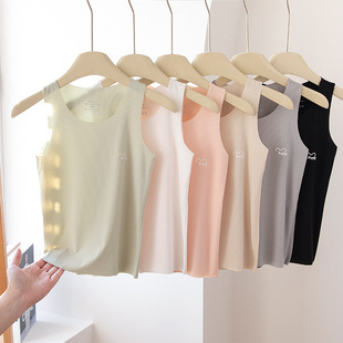 男童女童背心夏季薄款冰丝儿童洋气无袖上衣夏天宝宝多巴胺小背心