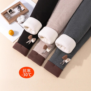 a类女童棉裤冬外穿儿童三层加绒加厚打底裤北方宝宝一条过冬裤子