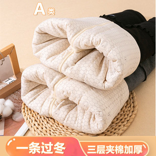 儿童棉裤冬季女童三层夹棉加厚打底裤冬天外穿小宝宝一条过冬裤子