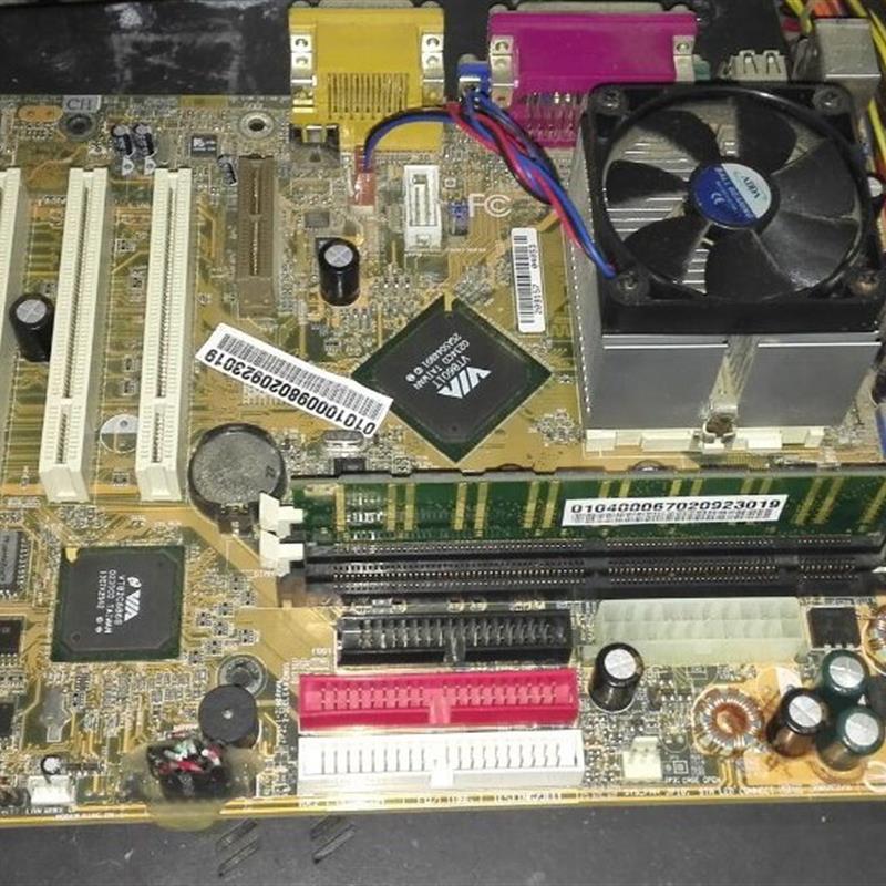 GA-6VEML GA-6VEM 8601T370台式机电脑主板带ISA CPU风扇内存