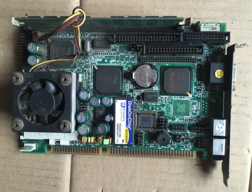 原装拆机 凌华 NuPRO-596 REV.B1 工控主板 带cpu 风扇 内存