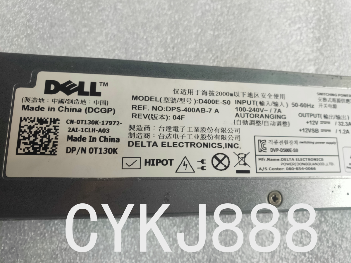 原装  R310 电源 400W DPS-400AB-7 D400E-S0 A400E-S0 R107