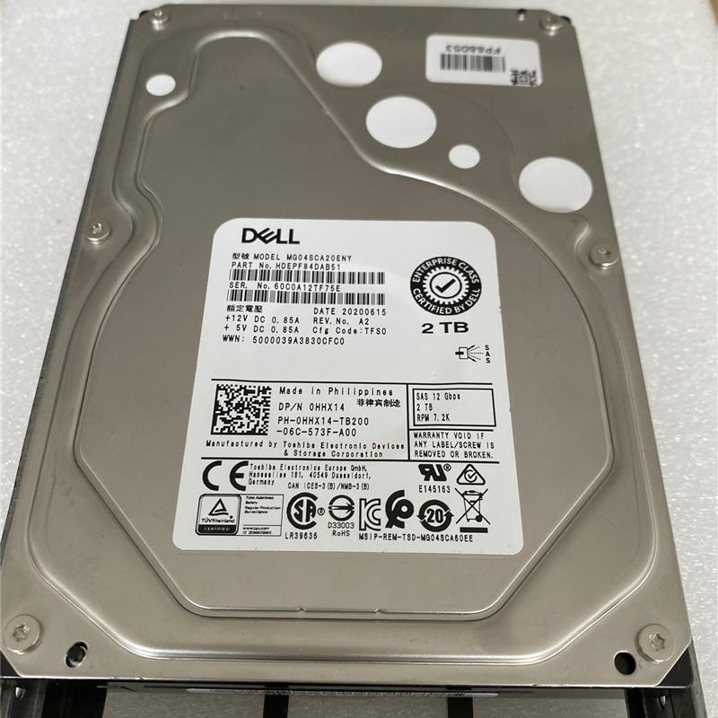 原装DELL 0HHX14 2T 12G SAS MG04SCA20ENY 服务器硬盘 R730/R740