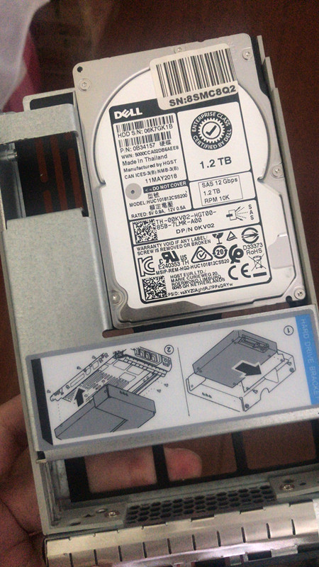 dell/ 1.2t sas12g 2.5 10k服务器硬盘0KV02 HUC101812CSS200