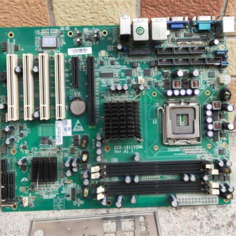 研祥 ECO-1811V2NA VER:A1.1 775针 双网口8COM口工控主板