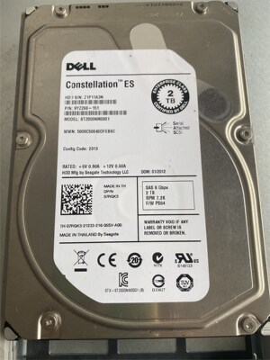 原装  2TB 2T SAS服务器硬盘 7RGK3  希捷 ST2000NM0001