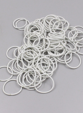 白色小圈黑色小发绳拇指圈女童宝宝头饰发饰头绳橡皮筋卡通可爱