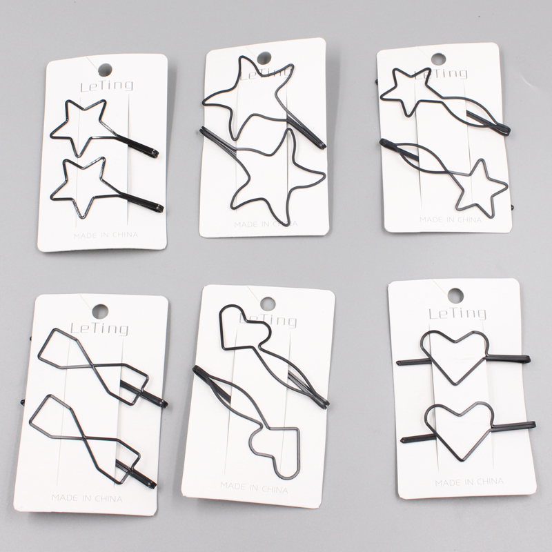 一字夹线夹毛边发夹后脑勺马尾夹