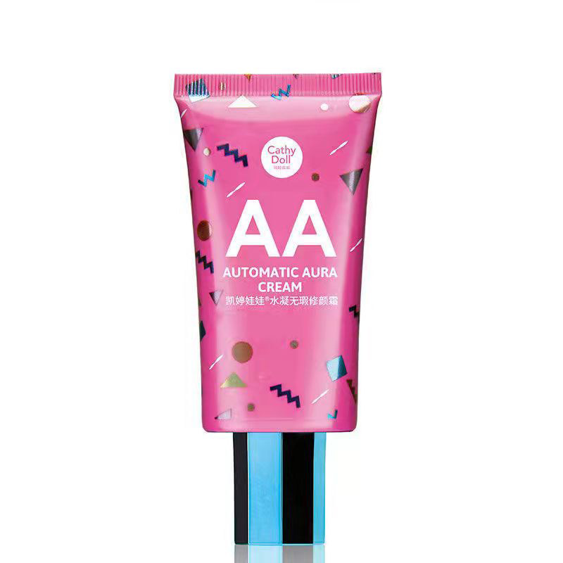 cathy doll凯婷娃娃水凝无瑕修颜霜aa粉底液保湿遮瑕提亮肤色