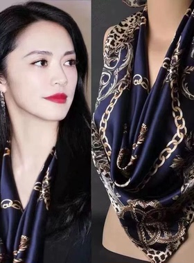 超大丝巾直销缎面韩版女春夏秋冬