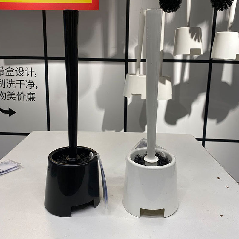 宜家IKEA伯蒙清洁塑料长柄刷马桶刷软毛刷厕所刷子带底座去污
