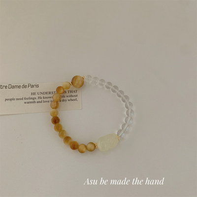 天然石水晶手链女小众设计