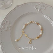 满25 包邮 甜美珍珠拼接手链个性 手饰手串女2025年新款 春夏款