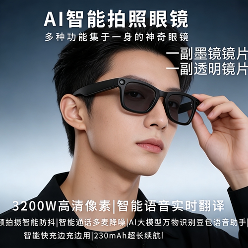 高清智能眼镜带摄像头翻译拍照