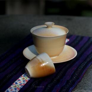 纯手工柴烧盖碗优质瓷 小小三才盖碗原创 春季特惠