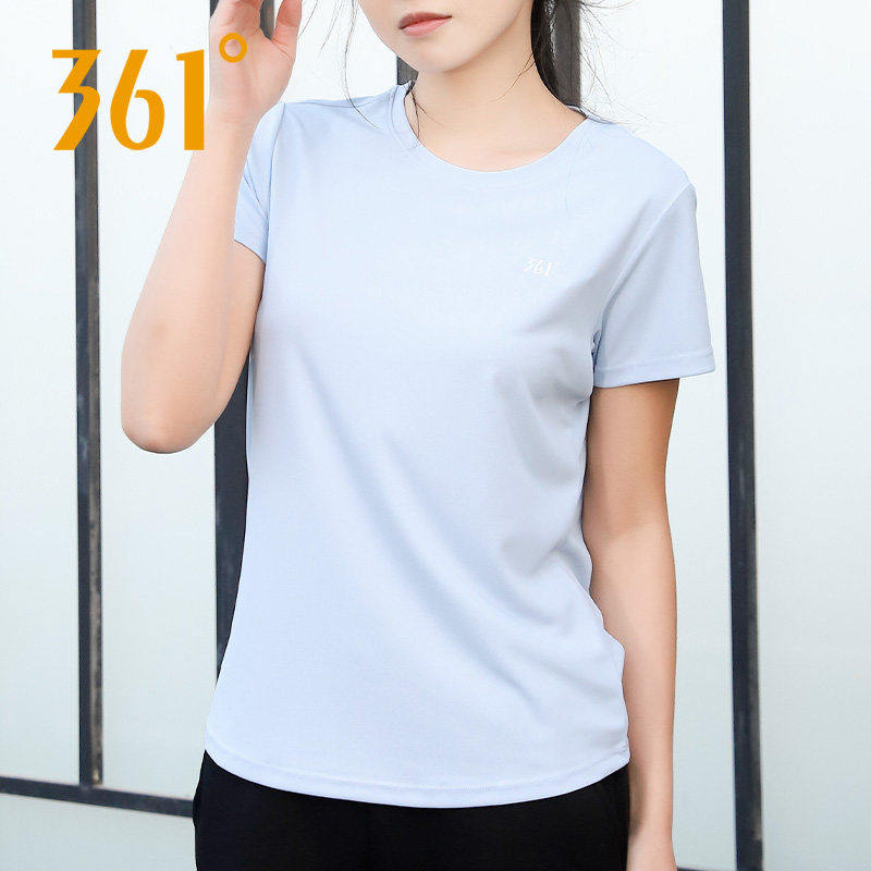 361运动T恤女冬季新款速干女士冰感透气圆领上衣简约薄款休闲短袖
