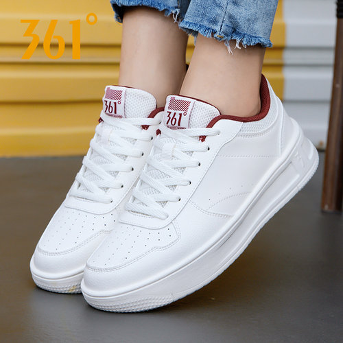 361女鞋板鞋女士厚底增高小白鞋361度官方旗舰休闲百搭女款运动鞋