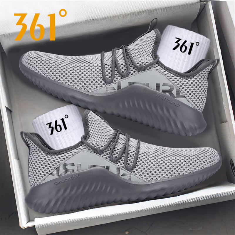 361男鞋透气网面跑步鞋