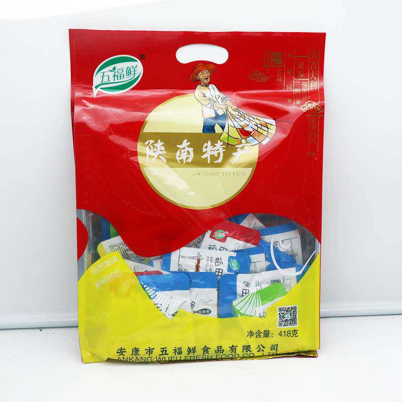 五福鲜淡水稻田鱼干礼包陕西安康特产麻辣酱香小鱼仔即食418礼袋