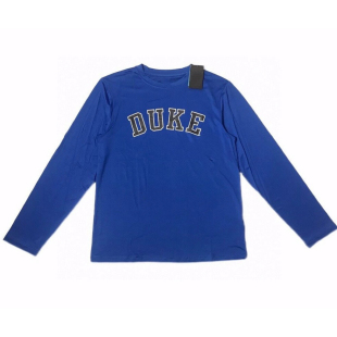 蓝魔杜克大学DUKE男篮球训练运动速干投篮服圆领宽松T恤长袖