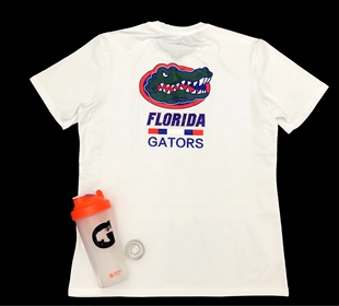 佛罗里达大学精英TEE男子运动篮球速干投篮服美式短袖T恤