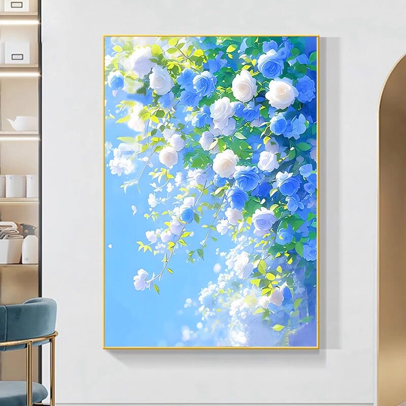 梦幻玫瑰花2026十字绣新款线绣客厅手工刺绣餐厅简约现代卧室花卉