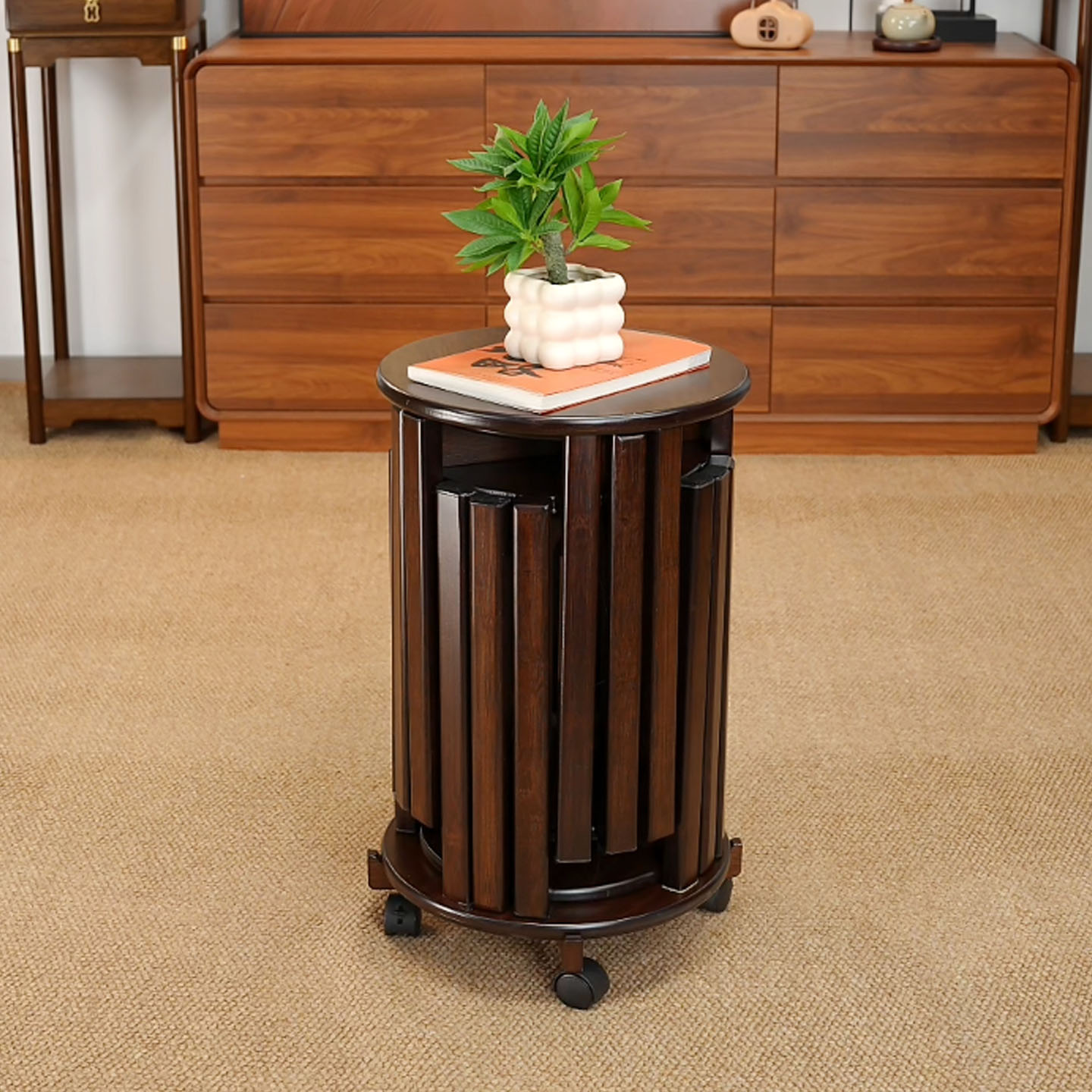 楠竹叠叠乐凳子可叠放圆凳