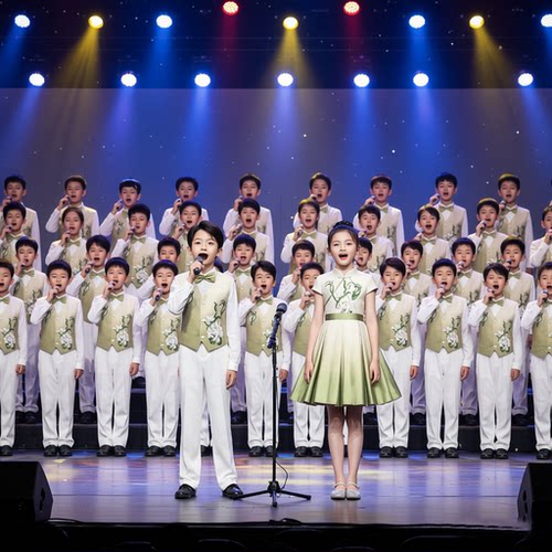 中小学生中国风红歌合唱朗诵服
