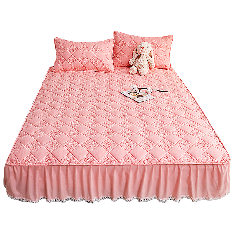 品牌夹棉床笠罩带裙边二合一体2025新款四季通用全包型垫套单件盖