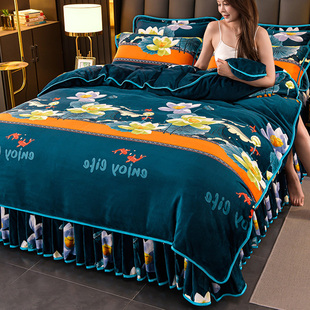 品牌旗舰店牛奶绒被套罩单件四季法兰珊瑚加厚毛毯南通厂家直销冬