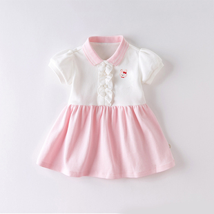 一周岁女宝宝纯棉洋气公主裙可爱婴儿裙子 2024新款 女童连衣裙夏装