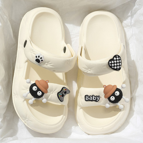 法式凉鞋女踩屎感防滑凉拖鞋eva