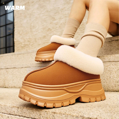 厚底雪地靴女款冬季2025新款包跟