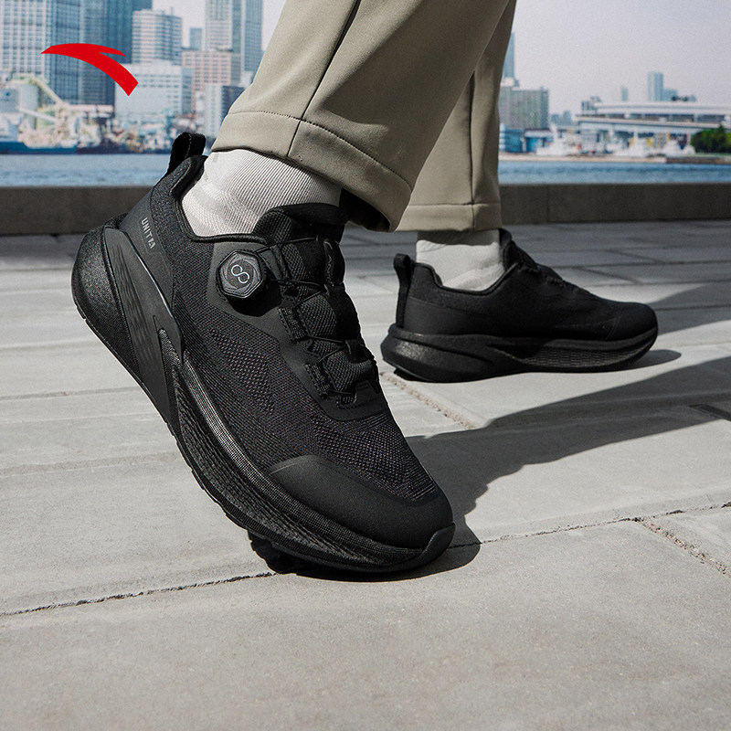 安踏旋钮扣氮科技运动鞋男免系易穿脱回弹减震软底健步通勤综训鞋,运动鞋new,跑步鞋,淘宝优惠券,粉丝福利购,淘宝优惠卷