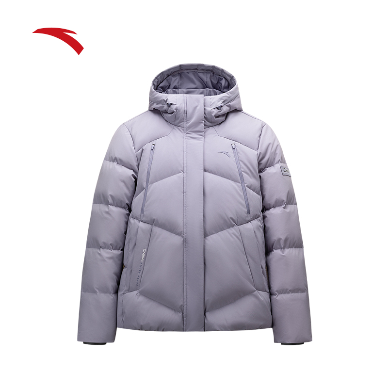 安踏95%绒防泼水羽绒服女装冬季百搭运动休闲羽绒服外套162547906