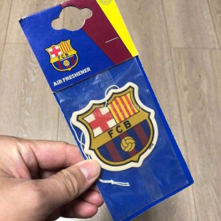 巴萨车挂空气清新剂 官方正品 巴塞罗那队徽款车内挂饰球迷周边