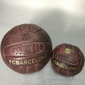 巴萨真皮复古足球 官方正品 巴塞罗那迷纪念品皮质复古1号5号球
