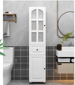 定制北欧卫生间落地储物柜马桶边角柜厕所侧柜立柜墙角夹缝柜窄柜