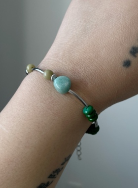 尾生之信 | 原创设计手作秋冬钛钢天河石天然石可调节小众手链女